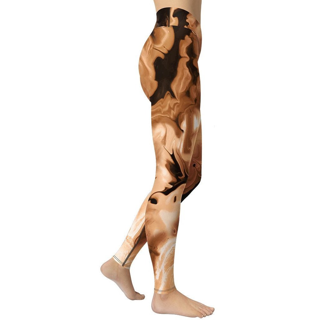 Coffee Essence Yoga Leggings - FiercePulse - Premium Workout Leggings - Yoga Pants