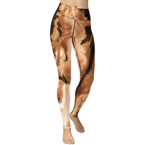Coffee Essence Yoga Leggings - FiercePulse - Premium Workout Leggings - Yoga Pants