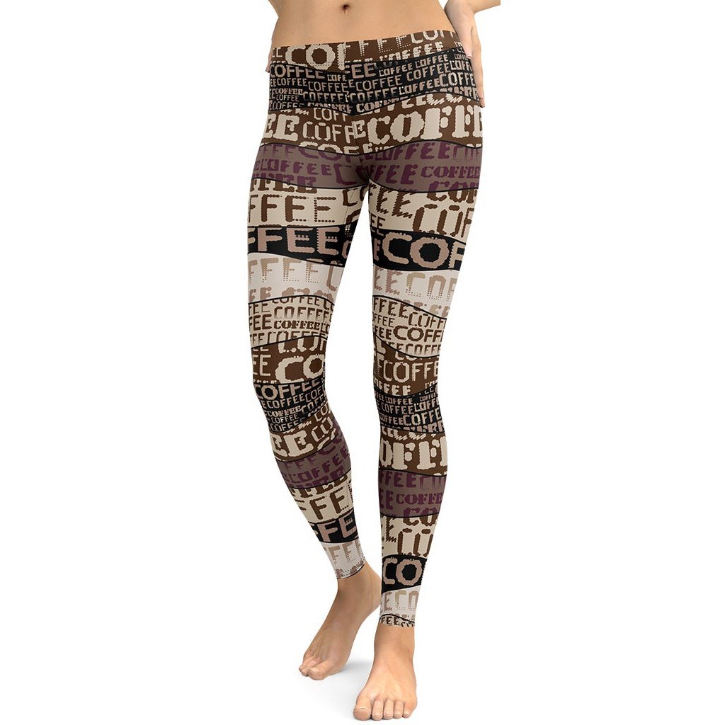 Coffee clearance print leggings