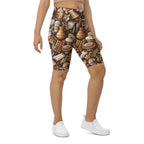 Coffee Shop Print Biker Shorts