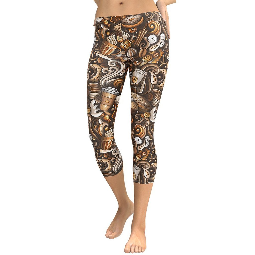 Coffee Shop Print Capris
