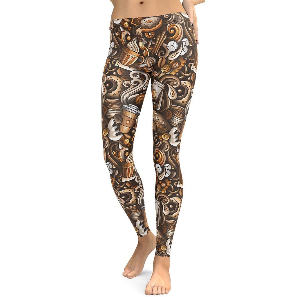 Coffee 2025 print leggings