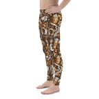 Coffee Shop Print Men's Leggings