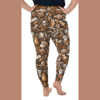Coffee Shop Print Plus Size Leggings