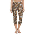 Coffee Shop Print Yoga Capris