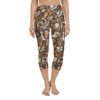 Coffee Shop Print Yoga Capris