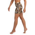 Coffee Shop Print Yoga Shorts
