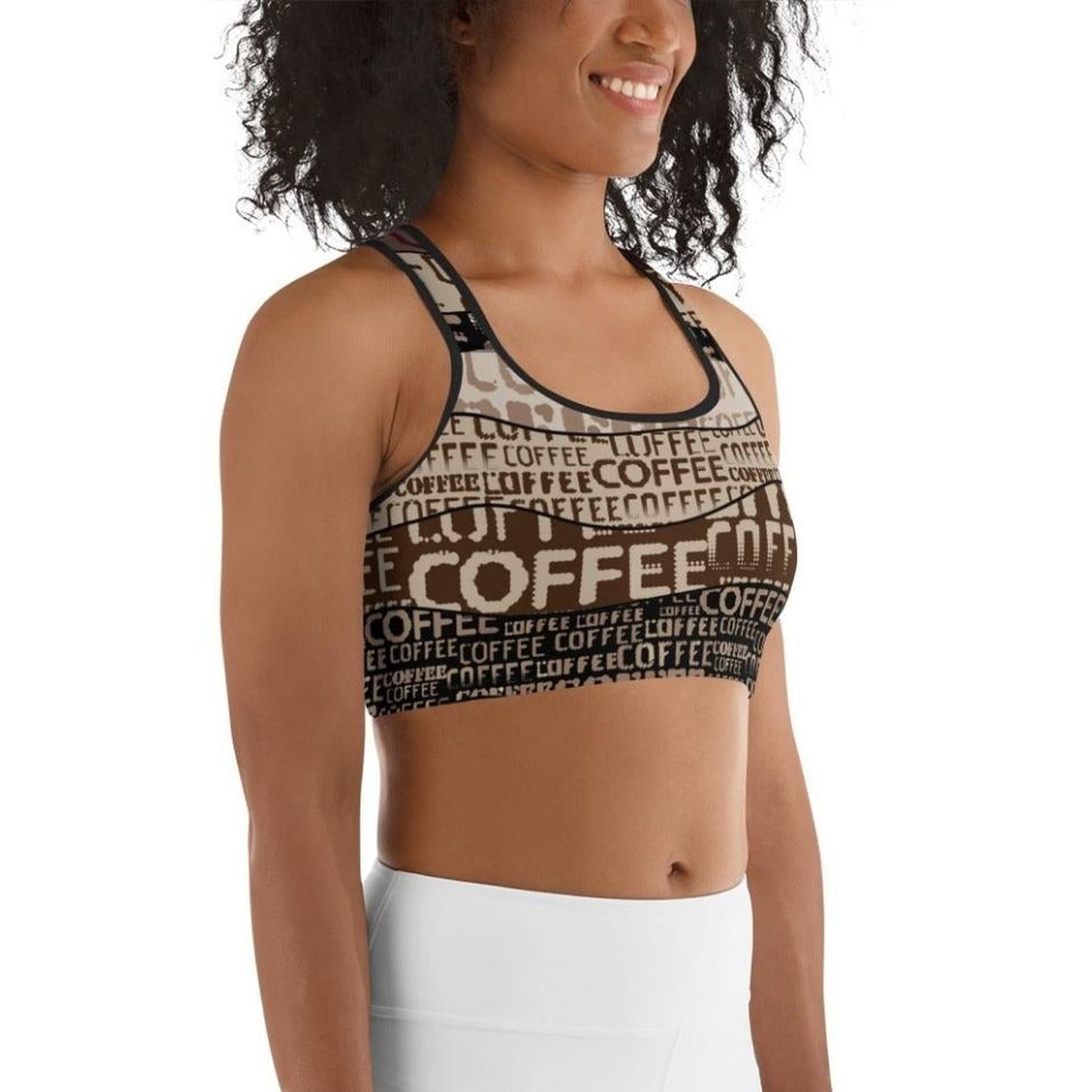 Coffee Sports Bra
