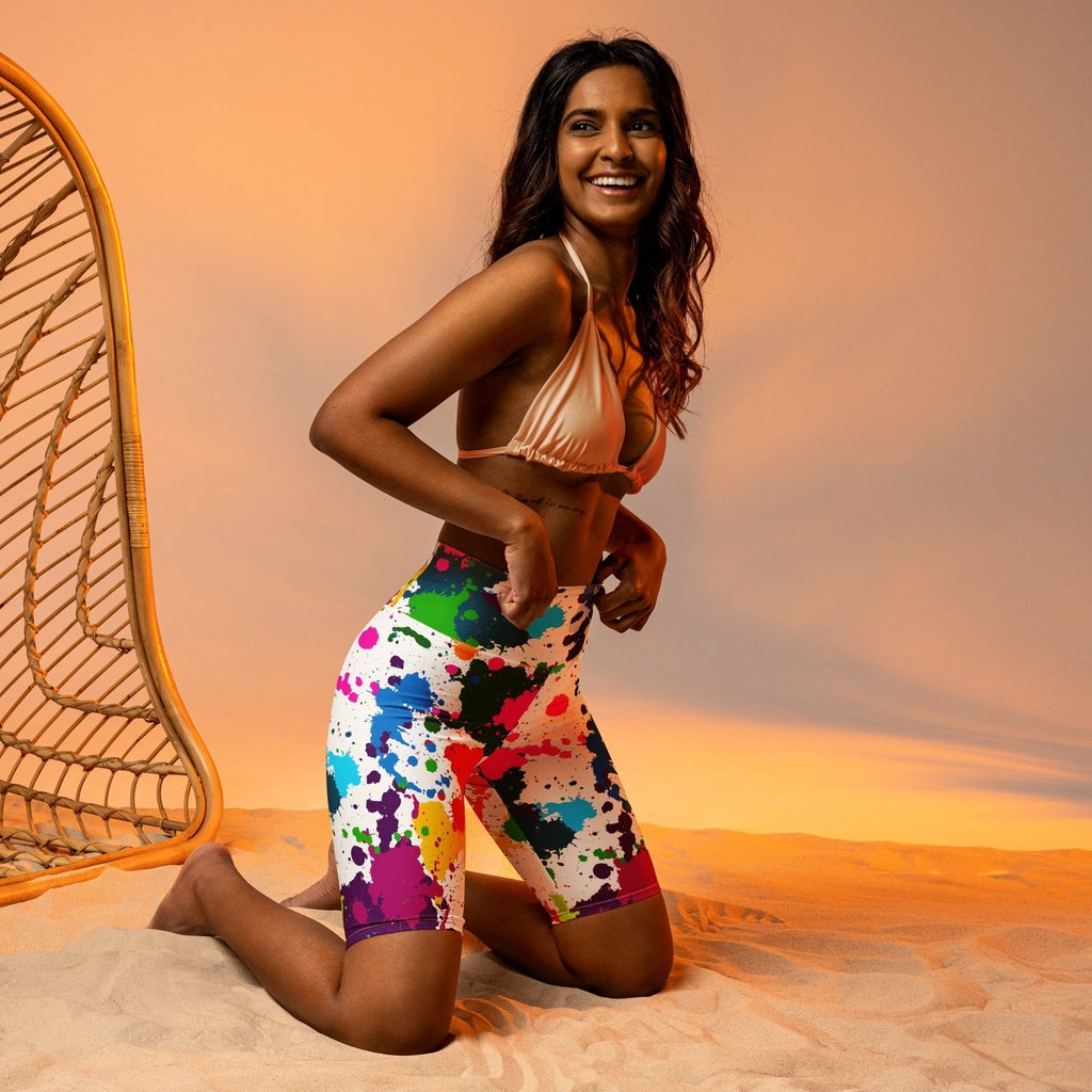 Color Splash Biker Shorts