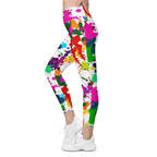 Color Splash Crossover Leggings With Pockets