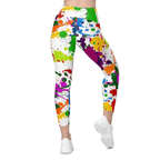 Color Splash Leggings With Pockets