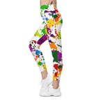 Color Splash Leggings With Pockets