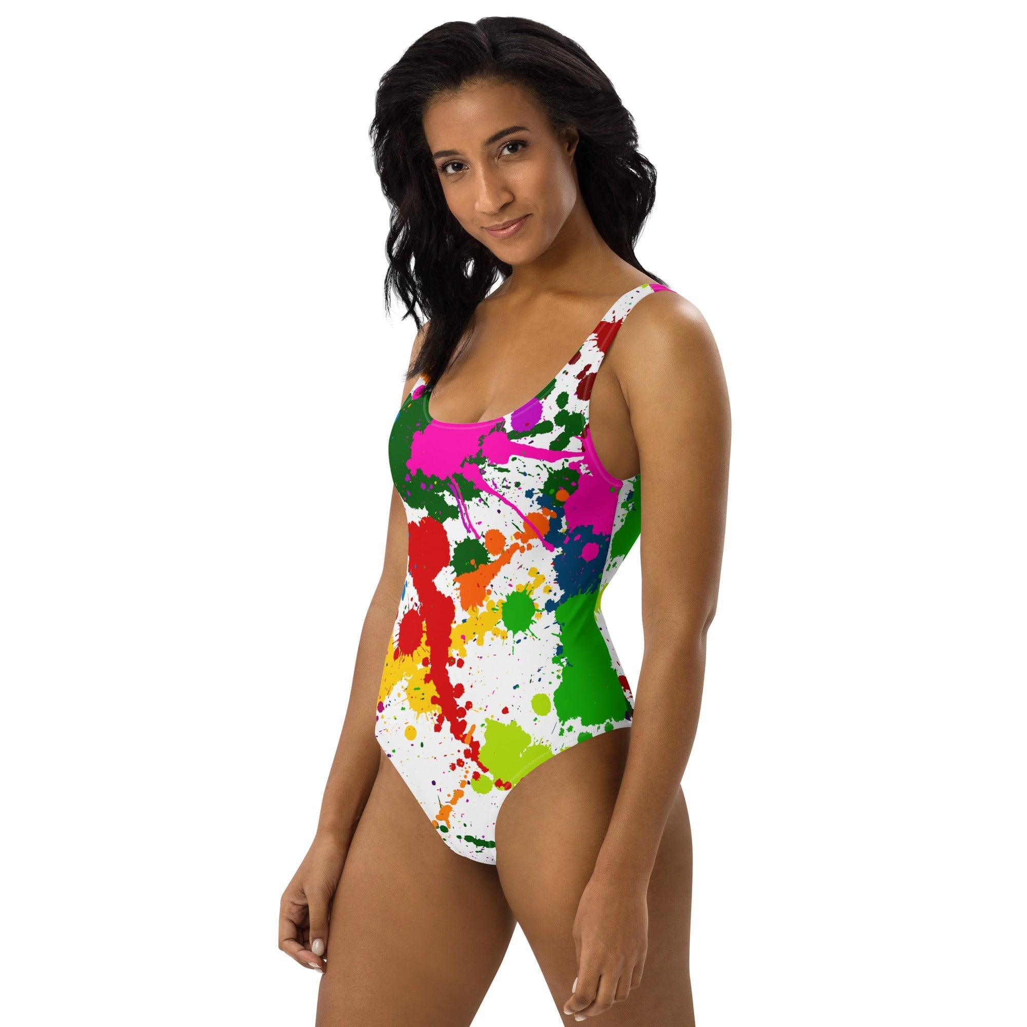 Color Splash One-Piece Swimsuit