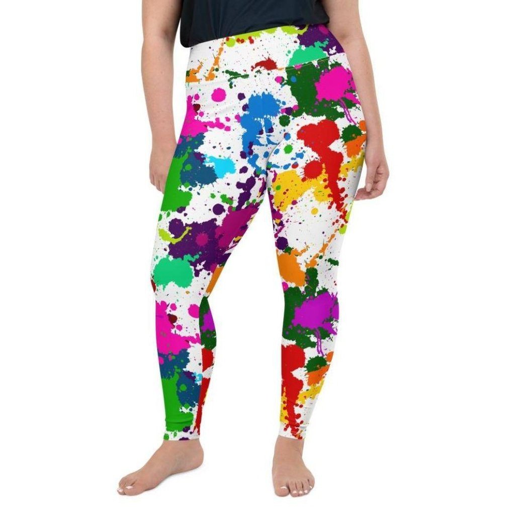 Color Splash Plus Size Leggings
