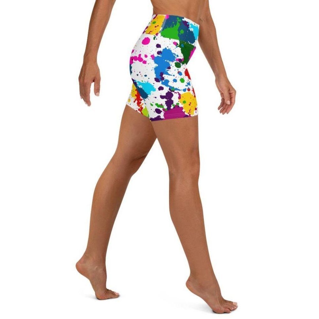 Color Splash Yoga Shorts
