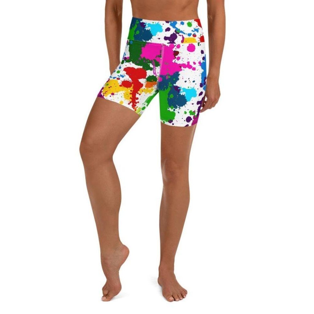 Color Splash Yoga Shorts