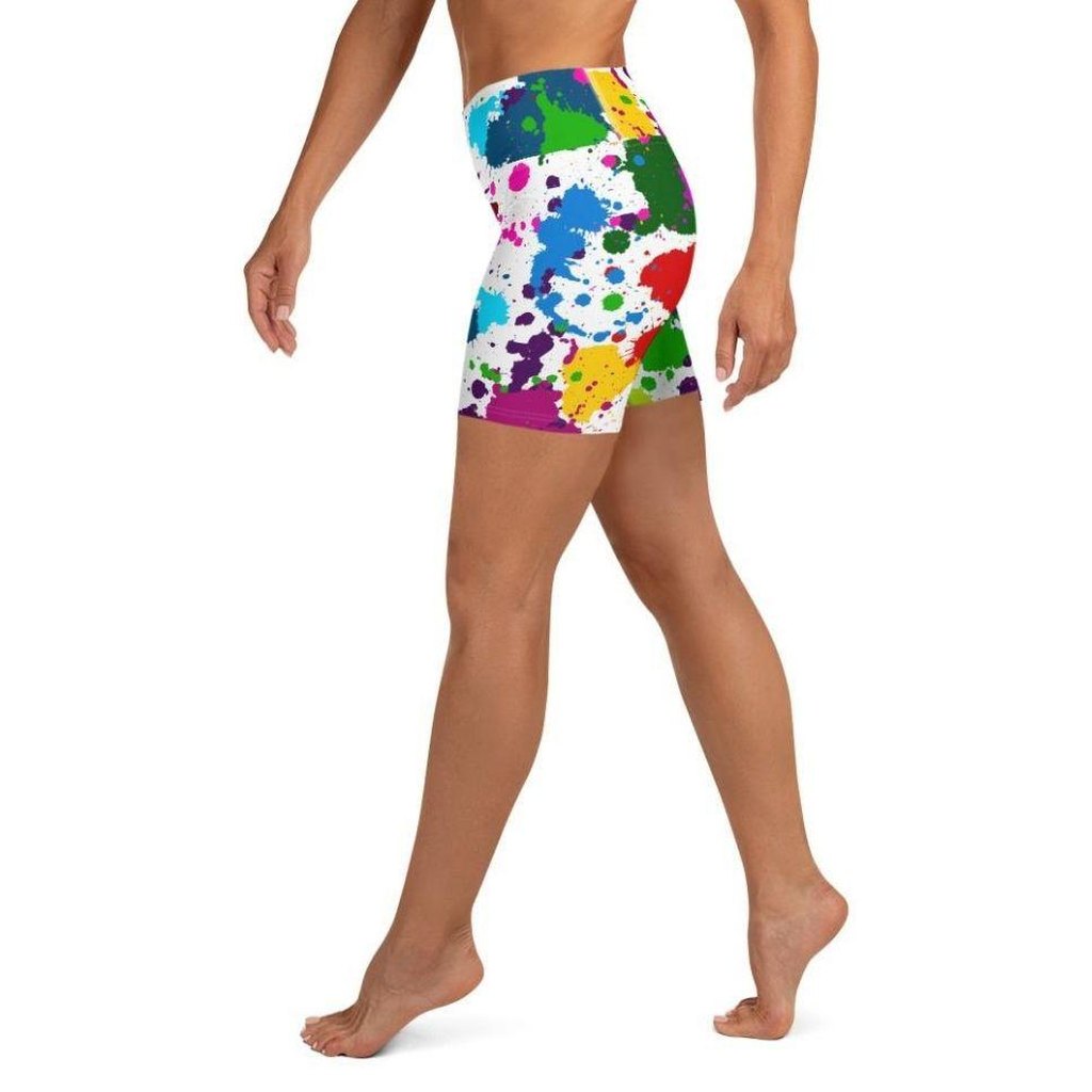 Color Splash Yoga Shorts