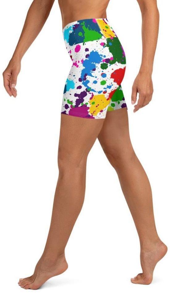 Color Splash Yoga Shorts