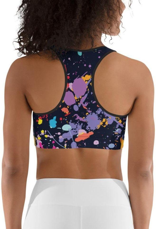 Colorful Abstract Sports Bra