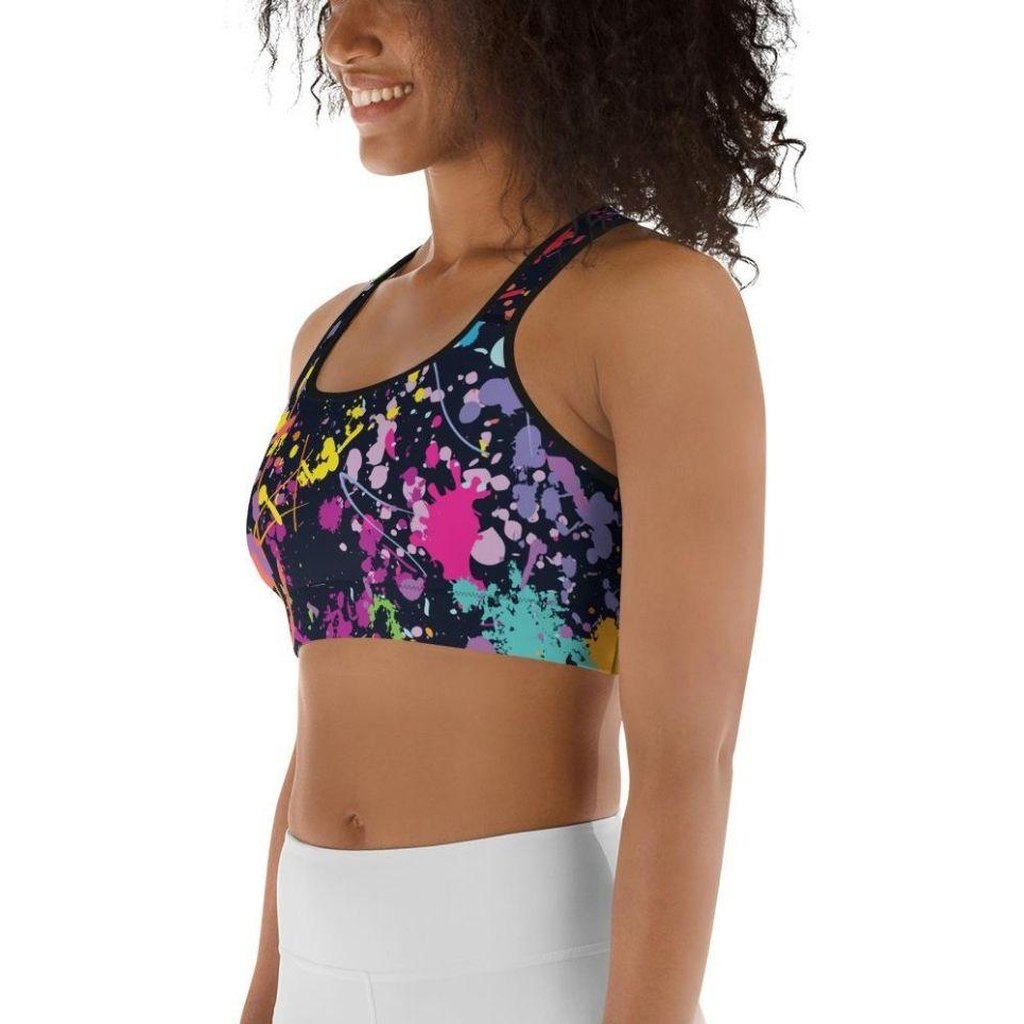 Colorful Abstract Sports Bra
