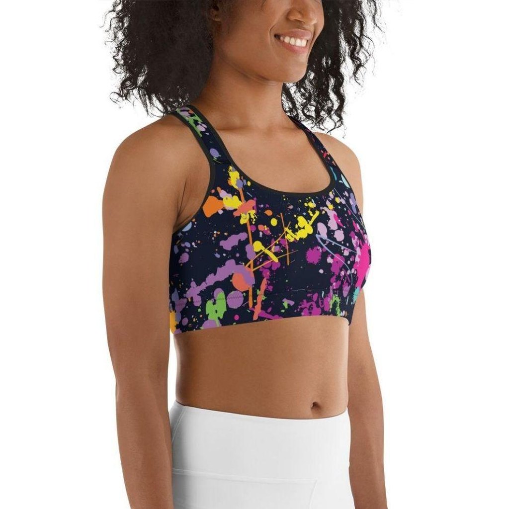 Colorful Abstract Sports Bra