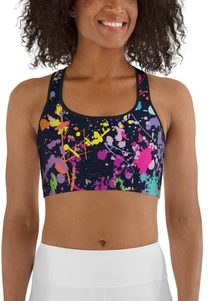 Colorful Abstract Sports Bra