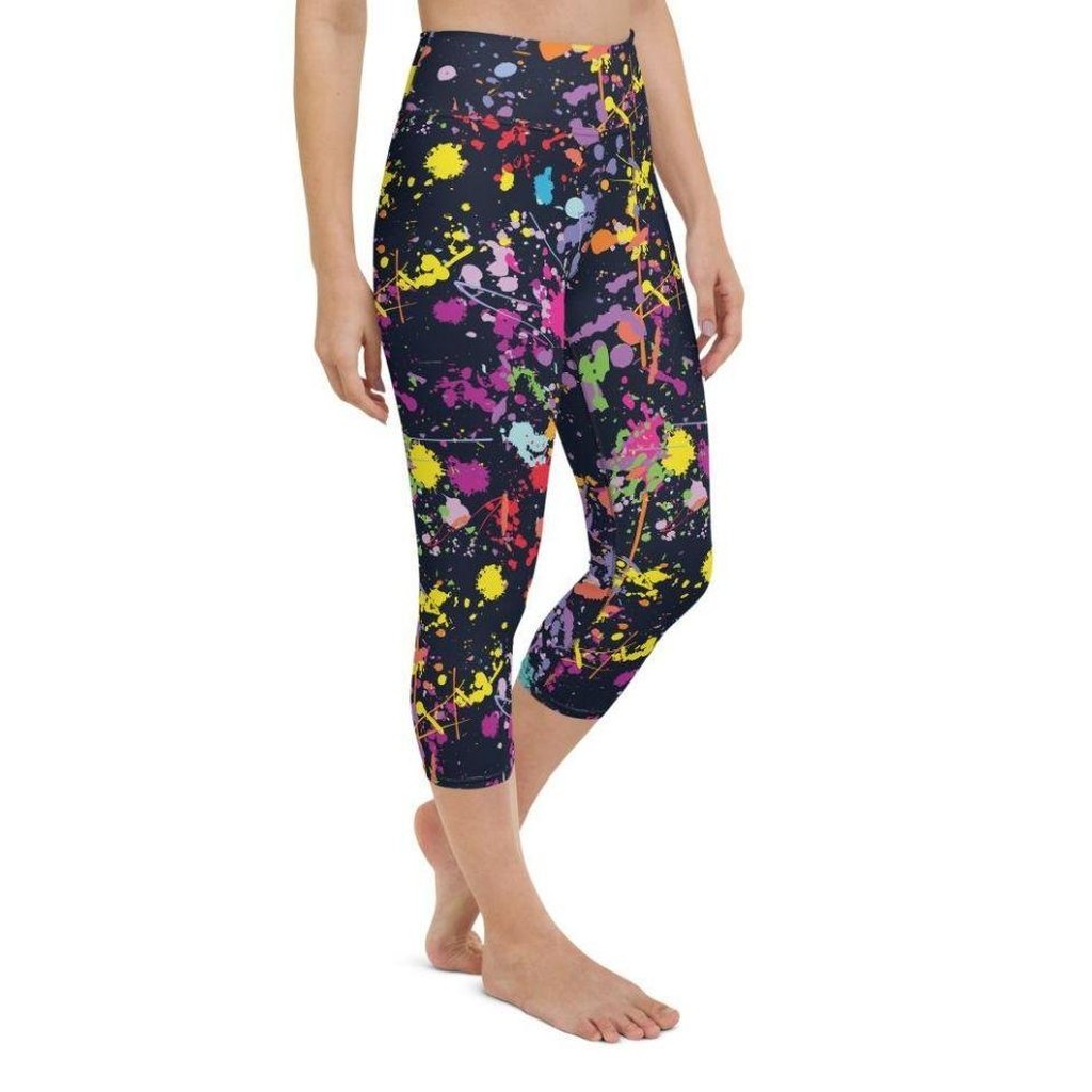 Colorful Abstract Yoga Capris