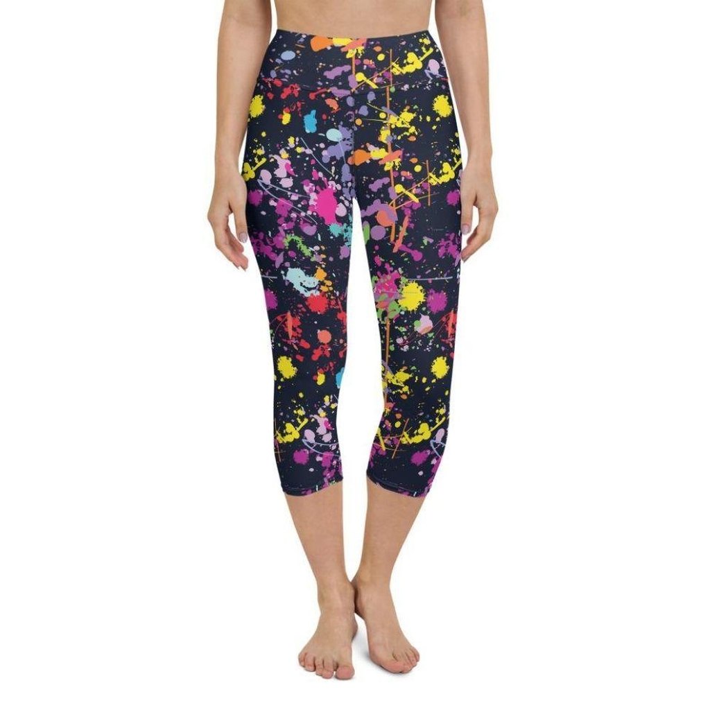 Colorful Abstract Yoga Capris