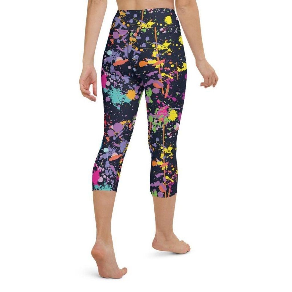 Colorful Abstract Yoga Capris