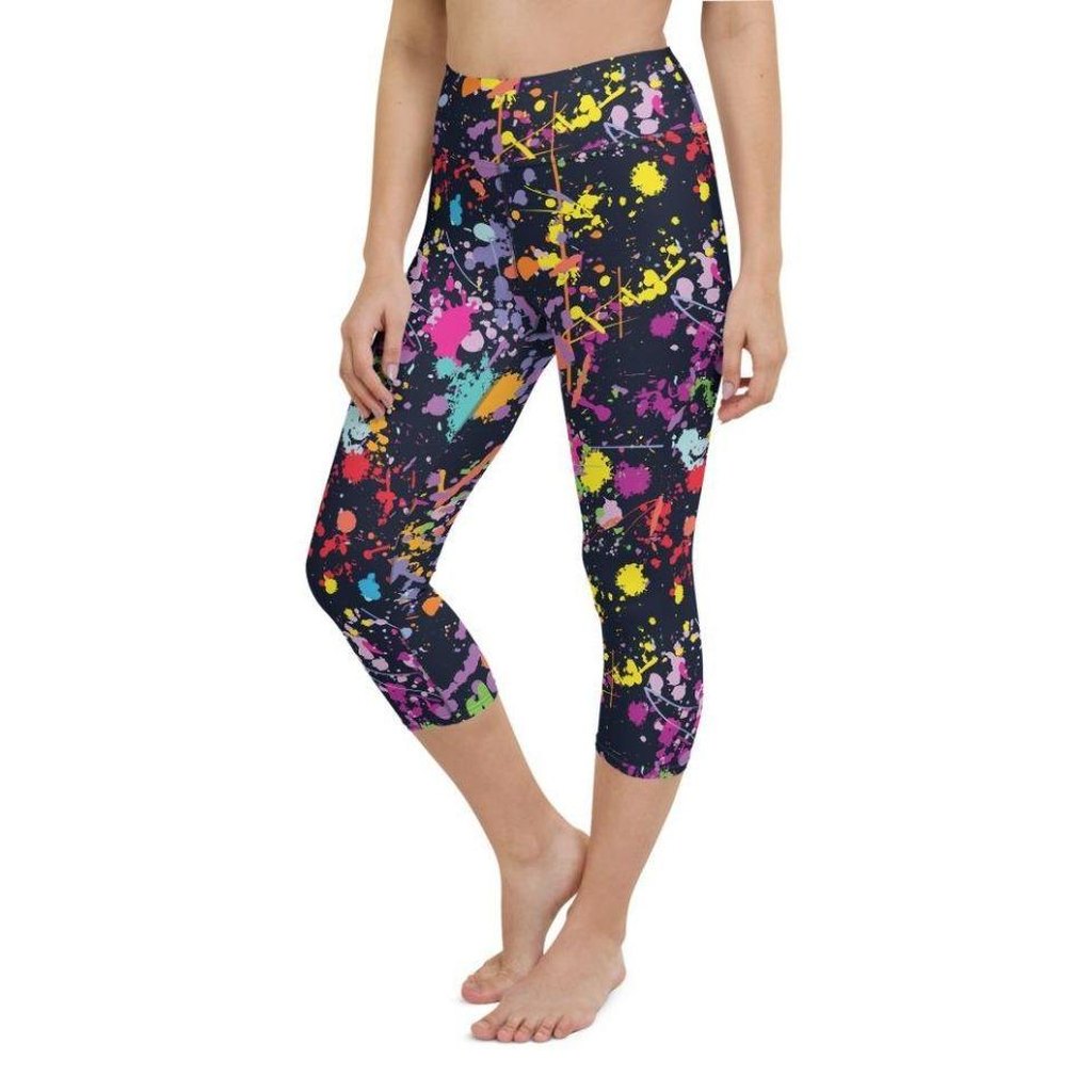 Colorful Abstract Yoga Capris