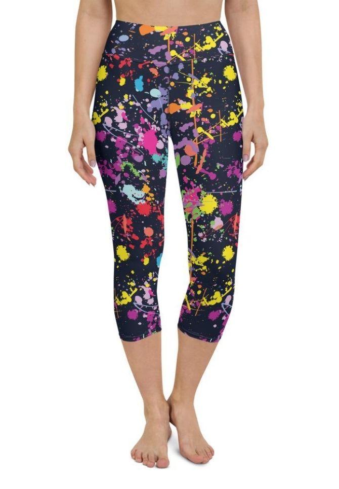Colorful Abstract Yoga Capris