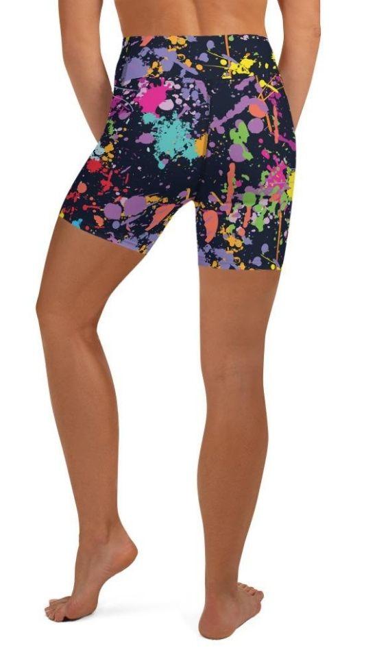Colorful Abstract Yoga Shorts