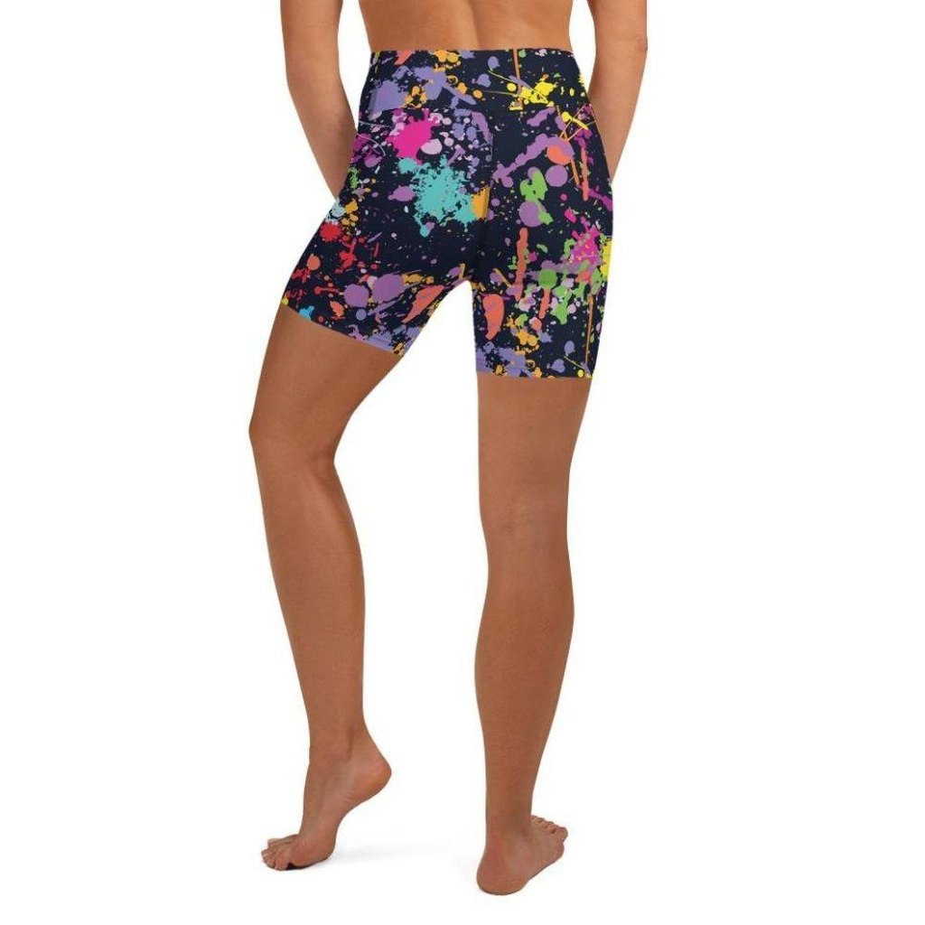 Colorful Abstract Yoga Shorts