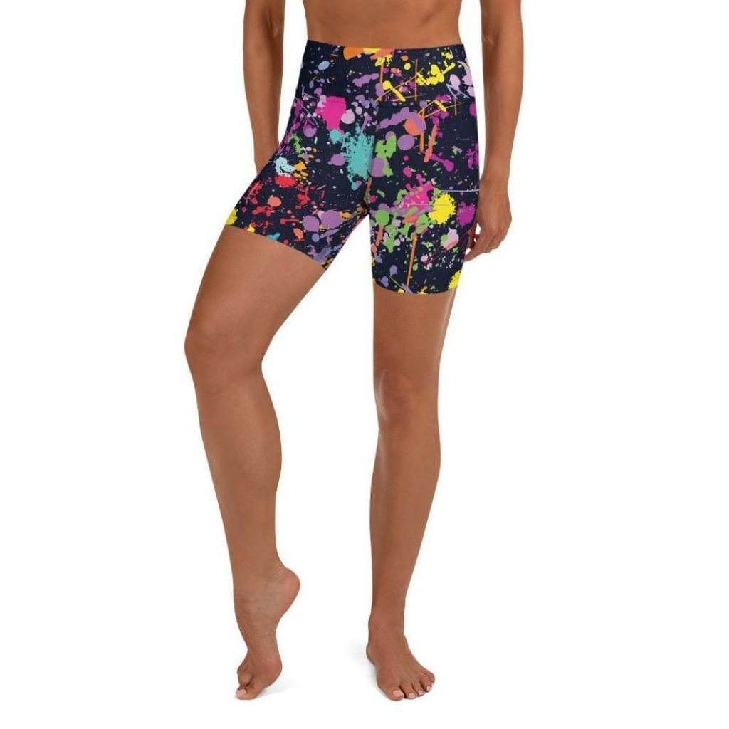 Colorful Abstract Yoga Shorts