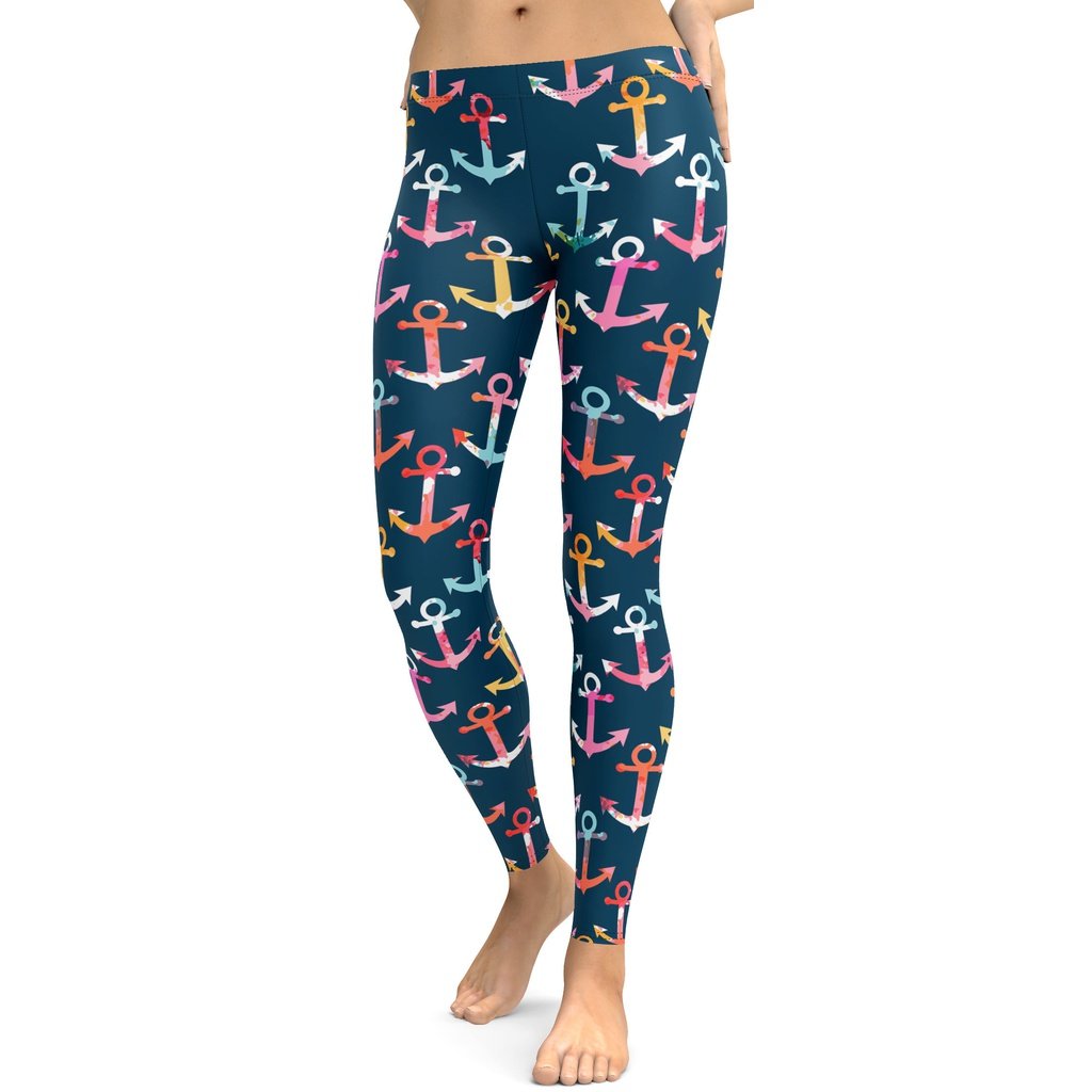 Colorful Anchor Leggings