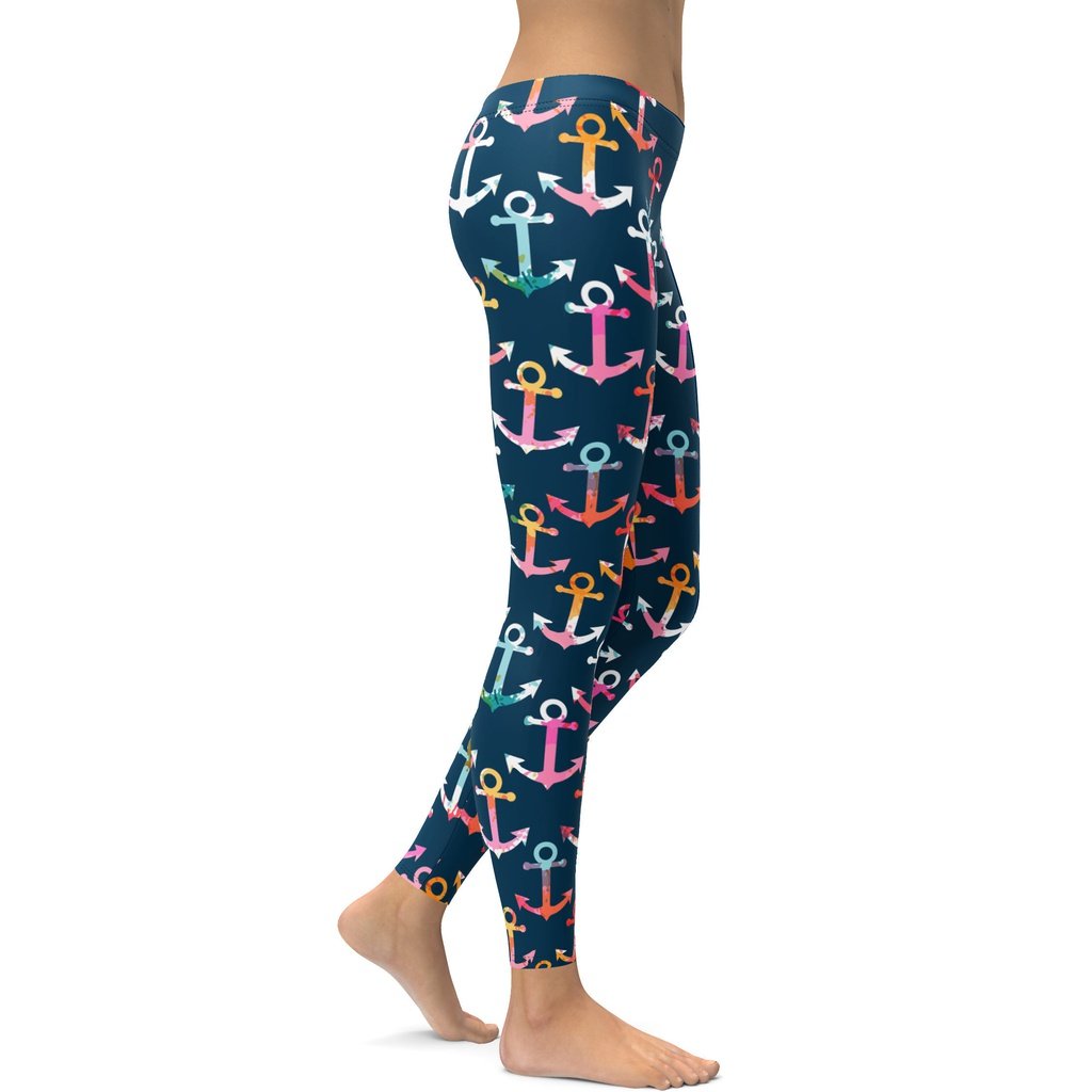 Colorful Anchor Leggings