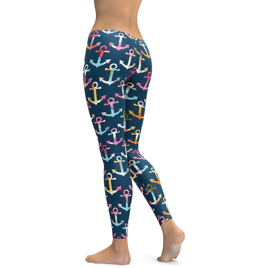 Colorful Anchor Leggings