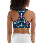 Colorful Anchor Sports Bra