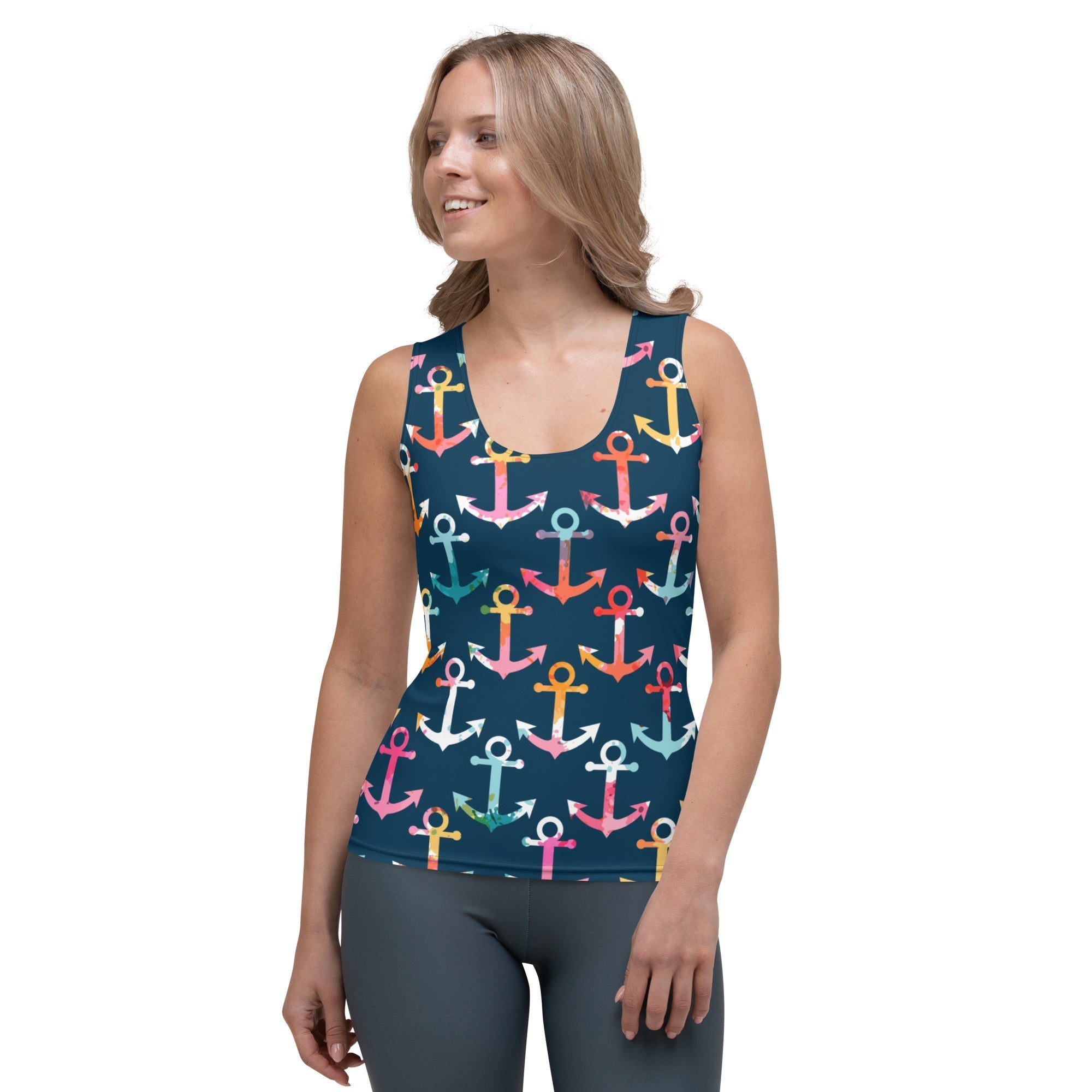 Colorful Anchor Tank Top