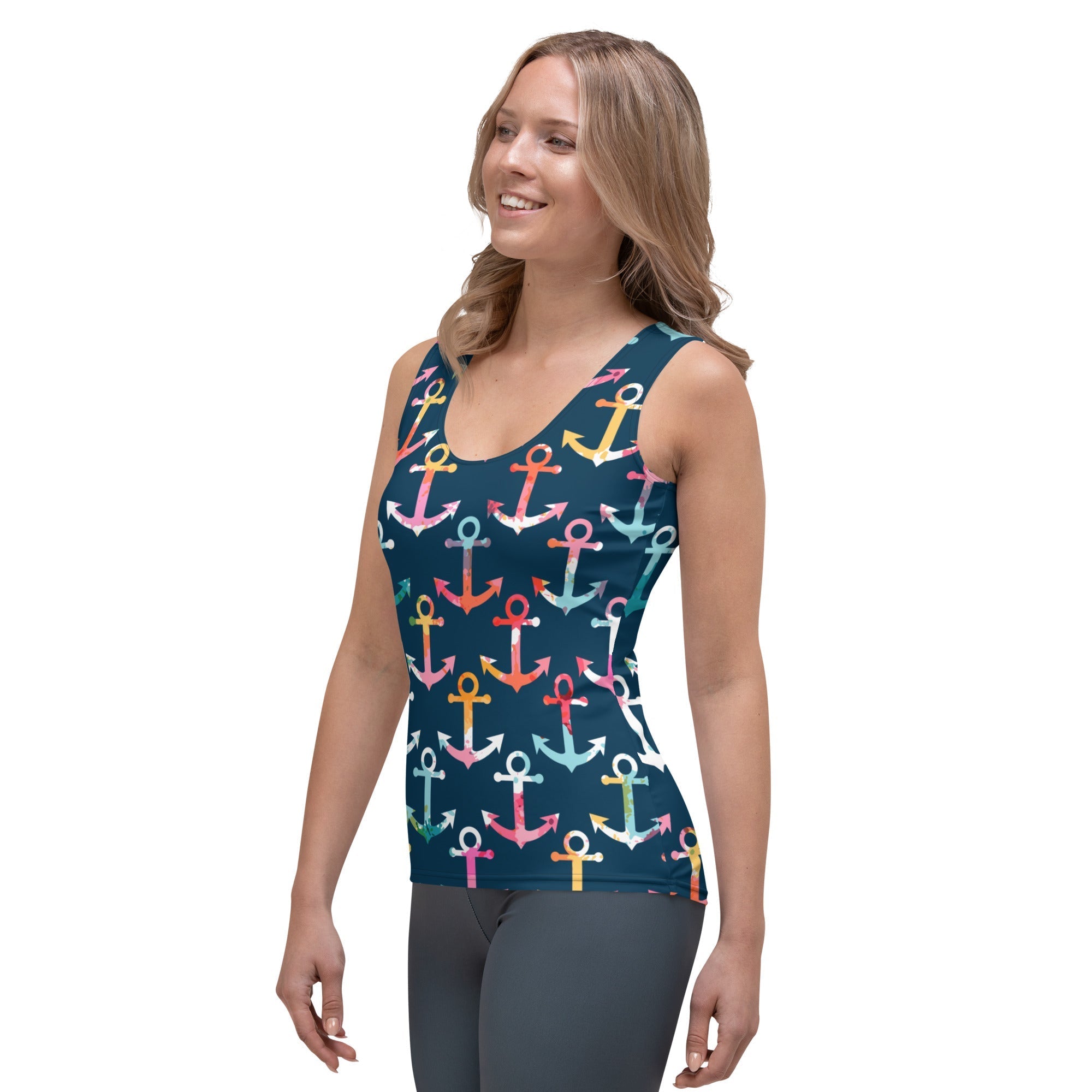 Colorful Anchor Tank Top