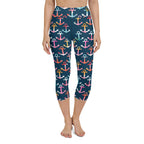 Colorful Anchor Yoga Capris