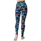 Colorful Anchor Yoga Leggings