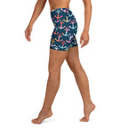Colorful Anchor Yoga Shorts