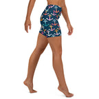 Colorful Anchor Yoga Shorts