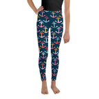 Colorful Anchor Youth Leggings