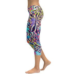 Colorful Animal Print Symbiosis Capris