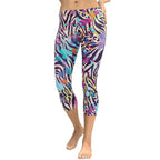 Colorful Animal Print Symbiosis Capris