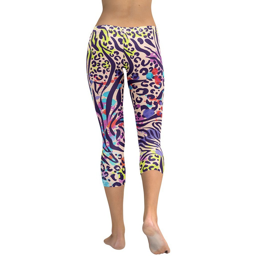 Colorful Animal Print Symbiosis Capris