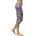 Colorful Animal Print Symbiosis Capris