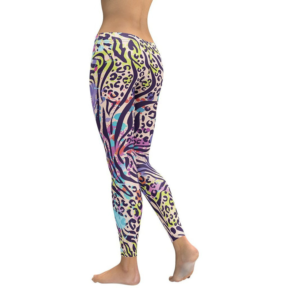 Animal Print Overlay Leggings